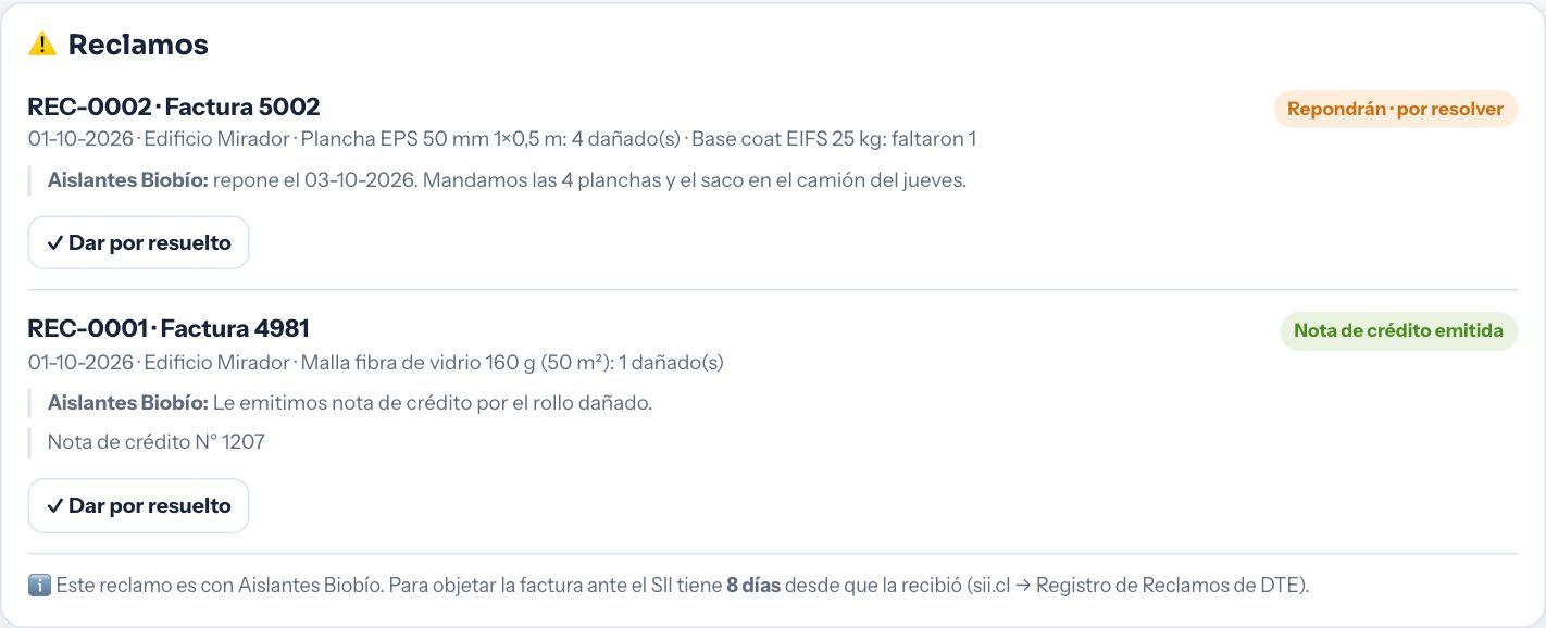 Nota de crédito emitida