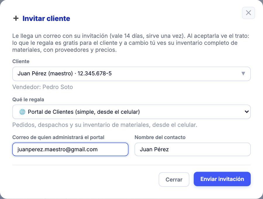 Ventana Invitar cliente