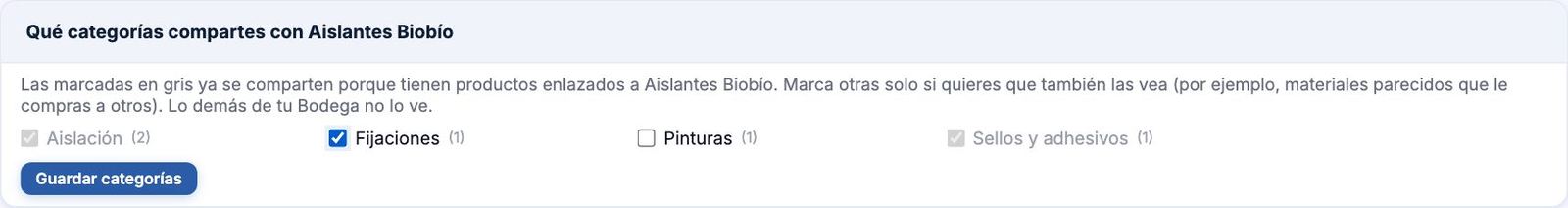 Qué categorías compartes