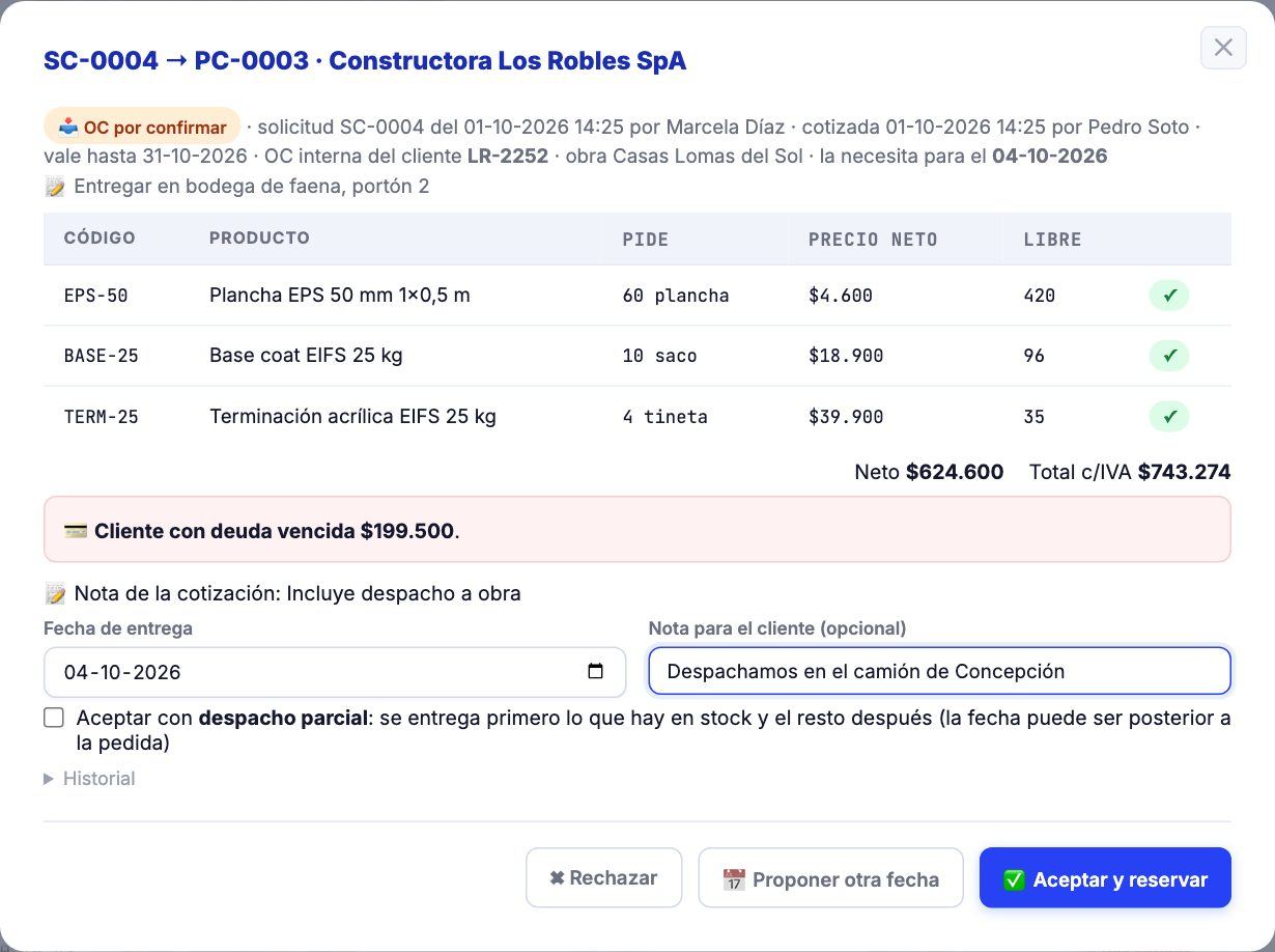 La misma orden vista por la dueña