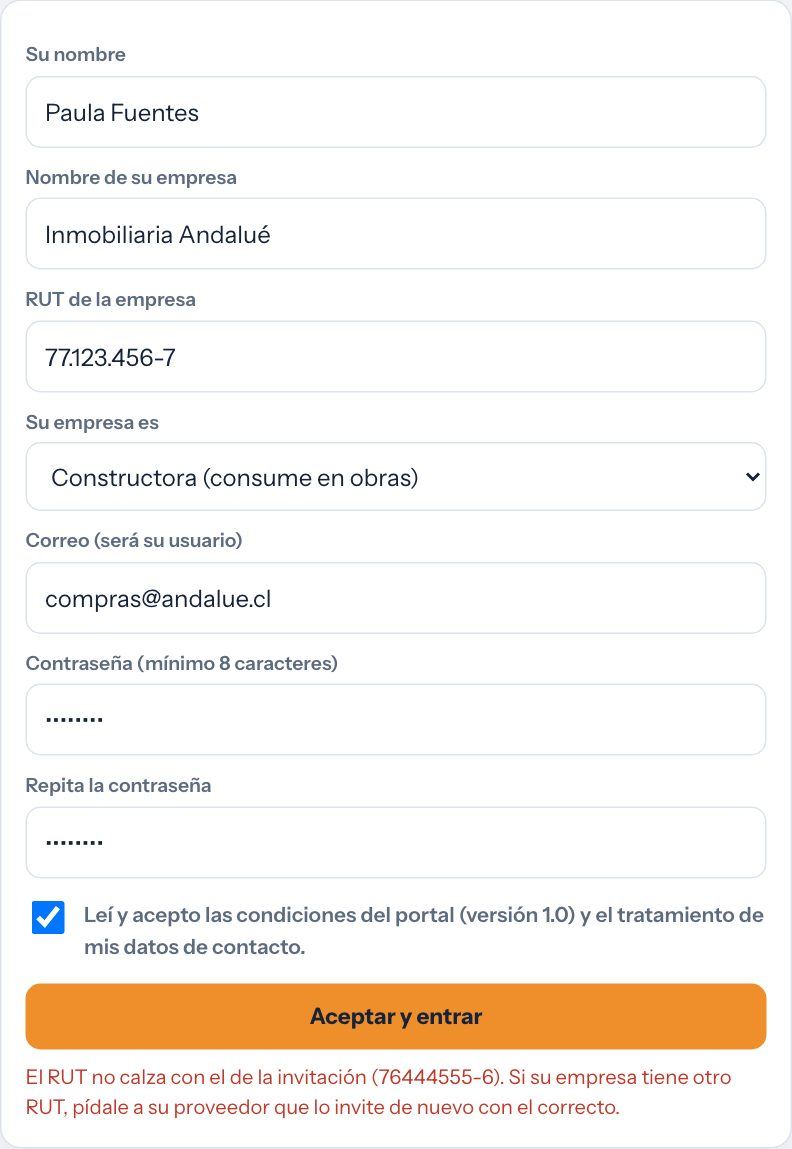 RUT que no calza
